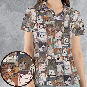 Funny Cat Internet Meme AOP Men/Women Polo Shirt