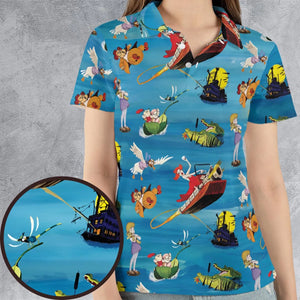 Chasing The Rescuers Characters AOP Men/Women Polo Shirt