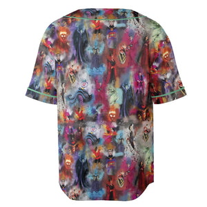 Watercolor Villains Unisex Baseball Jersey