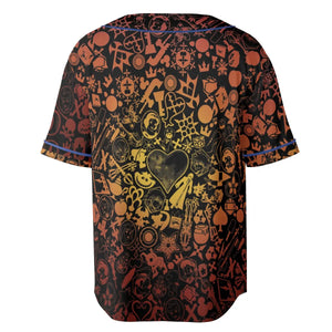 Red Key Heart Kingdom Hearts Unisex Baseball Jersey