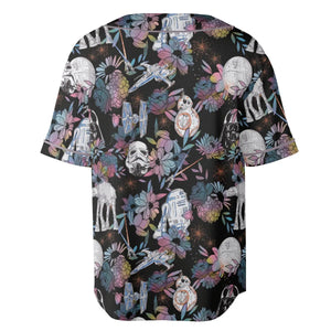 Floral Wars Dark Side Star Wars Pattern Unisex Baseball Jersey