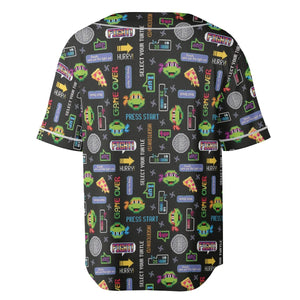The TMNT Pixel Characters Unisex Baseball Jersey