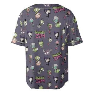Invader Zim Pattern Unisex Baseball Jersey