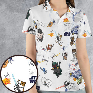Star Wars Cats AOP Men/Women Polo Shirt