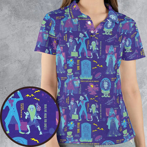 Happy Haunts Journal Haunted Mansion AOP Men/Women Polo Shirt
