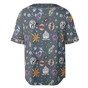 Rock Type Pokemon Unisex Baseball Jersey