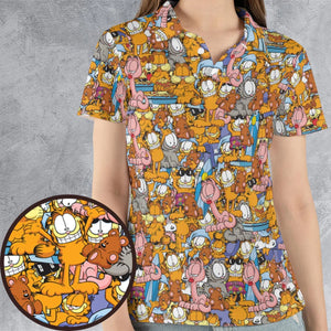 Garfield and Friends AOP Men/Women Polo Shirt