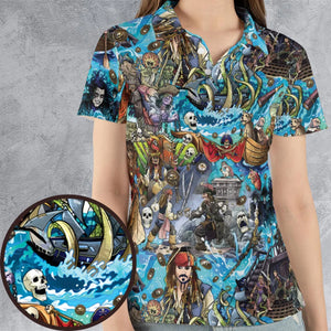 Travel And Fight Pirates of the Caribbean AOP Men/Women Polo Shirt