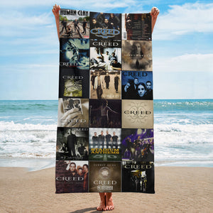Creed Beach Towel Album Cover Collage Classic Rock Towel