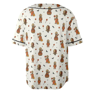 Pumpkin Sam Trick 'r Treat Horror Unisex Baseball Jersey