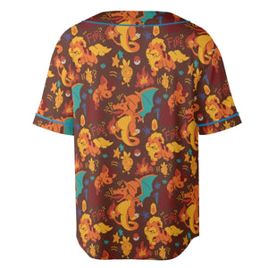 Charizard Arcanine Torchic Fire Pokemon Unisex Baseball Jersey