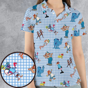 Wholesome Memories Stitched Raggedy Ann & Andy AOP Men/Women Polo Shirt