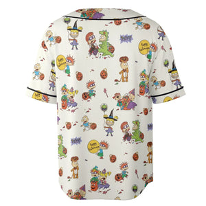Rugrats Happy Halloween Pattern Unisex Baseball Jersey