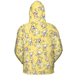 Lab Style Pinky and the Brain All-over Print Hoodie
