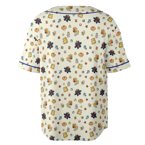 Super Mario Characters Pattern Unisex Baseball Jersey