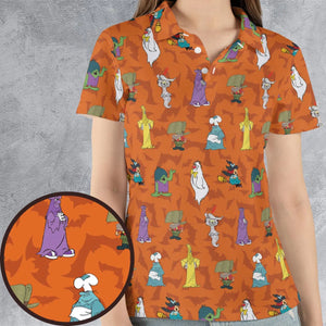 Happy Halloween From Hanna Barbera AOP Men/Women Polo Shirt