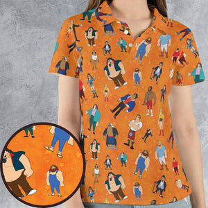 80s Hulk Rock 'n' Wrestling Characters AOP Men/Women Polo Shirt