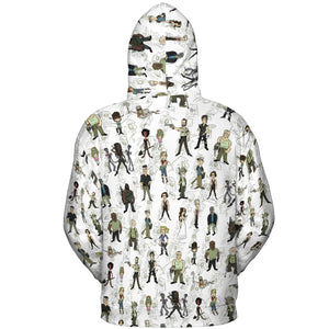 The Walking Dead Characters as Cartoons All-over Print Hoodie