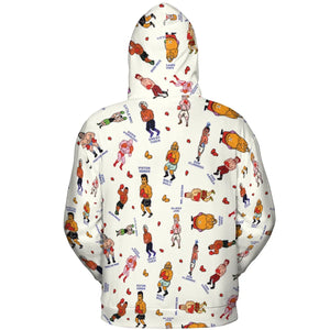 Retro Game Punch Out All-over Print Hoodie