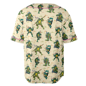 TMNT Characters Weapon Pattern Unisex Baseball Jersey