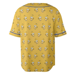 Homer Simpson Pattern Unisex Baseball Jersey