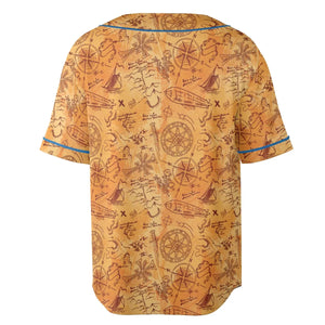 Vintage Adventure Map Indiana Jones Unisex Baseball Jersey