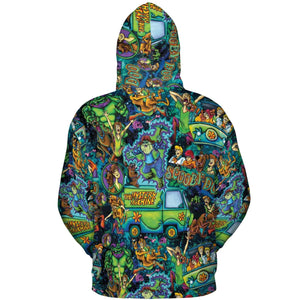 Monsters Mayhem and The Mystery Machine Scooby Doo All-over Print Hoodie