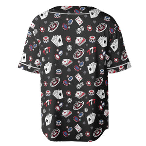 Vintage Poker Texas Hold’em Unisex Baseball Jersey