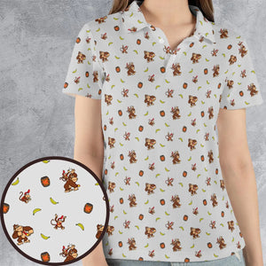 Nintendo Donkey Kong Characters Pattern AOP Men/Women Polo Shirt