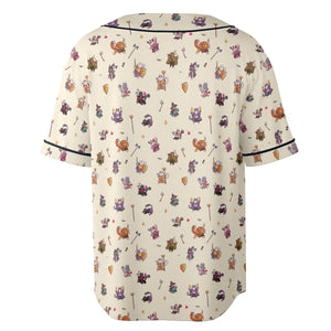 Cats In DnD Pattern Unisex Baseball Jersey