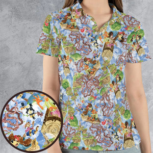 Magic Kingdom Splash Mountain AOP Men/Women Polo Shirt