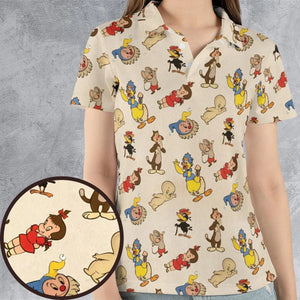 Harvey TV Stars Cartoon Characters AOP Men/Women Polo Shirt