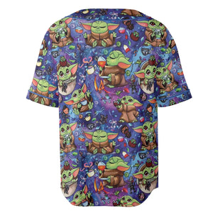 Baby Yoda In the Galaxy Unisex Baseball Jersey