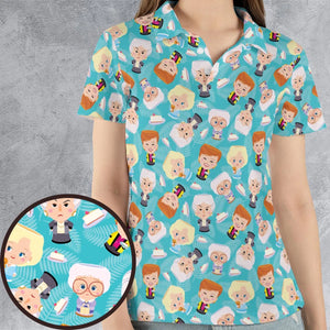 Little Dolls The Golden Girls AOP Men/Women Polo Shirt