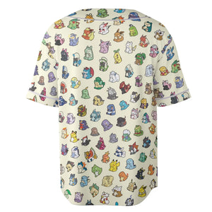 Pokemon In Substitute Style Unisex Baseball Jersey