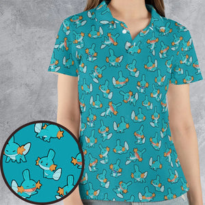 Cute Mudkips Pokemon AOP Men/Women Polo Shirt
