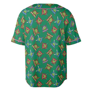 TMNT Characters Pattern Unisex Baseball Jersey