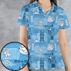 Dark Side Star Wars Tiki Shack AOP Men/Women Polo Shirt