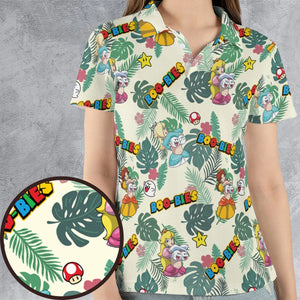 Super Mario Boo-Bies Pattern AOP Men/Women Polo Shirt
