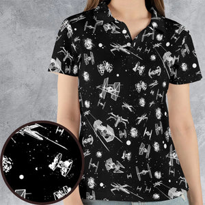Space Ship Battle Star Wars AOP Men/Women Polo Shirt