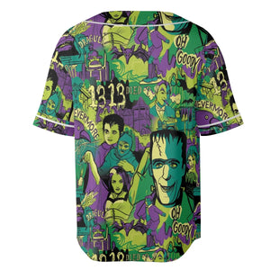Oh Groovy Frankenstein Universal Horror Unisex Baseball Jersey