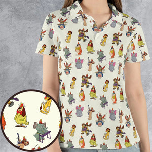Snorky Fleegle Drooper Bingo The Banana Splits AOP Men/Women Polo Shirt