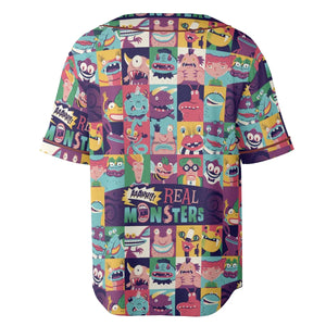 Aaahh!!! Real Monsters Characters Pattern Unisex Baseball Jersey