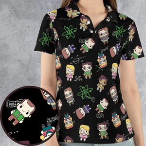 Geeky Bazinga The Big Bang Theory AOP Men/Women Polo Shirt