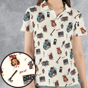 Supernatural Horror Evil Dead Halloween AOP Men/Women Polo Shirt