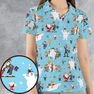 Cast Frosty The Snowman AOP Men/Women Polo Shirt