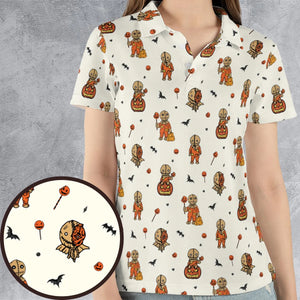 Pumpkin Sam Trick 'r Treat Horror AOP Men/Women Polo Shirt