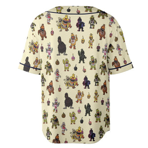 Chica Chicken Five Nights at Freddy's Pattern Unisex Baseball Jersey
