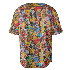 Old Cartoon Characters Unisex Baseball Jersey