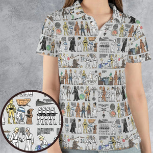 Egyptian Galaxy Wars AOP Men/Women Polo Shirt